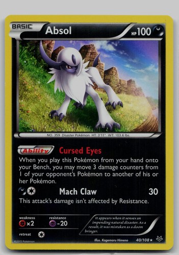 Absol 108 holo rare - absol,