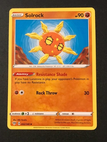 Solrock 092 189 - 092/189, uncommon